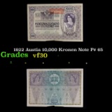 1922 Austia 10,000 Kronen Note P# 65 Grades vf++