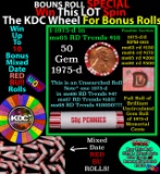 CRAZY Penny Wheel Buy THIS 1981-d solid Red BU Lincoln 1c roll & get 1-10 BU Red rolls FREE WOW