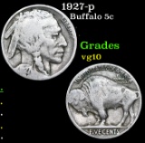 1927-p Buffalo Nickel 5c Grades vg+