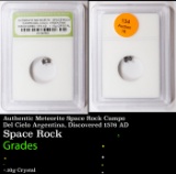 Authentic Meteorite Space Rock Campo Del Cielo Argentina, Discovered 1576 AD Graded By INB