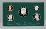 1998 United States Mint Proof Set 5 coins No Outer Box