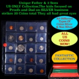 Unique Father & 2 Sons US ONLY Collection,The kids focused on Proofs and Dad on SILVER business stri