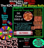 CRAZY Penny Wheel Buy THIS 1982-d solid Red BU Lincoln 1c roll & get 1-10 BU Red rolls FREE WOW