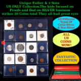 Unique Father & 2 Sons US ONLY Collection,The kids focused on Proofs and Dad on SILVER business stri