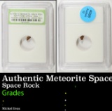 Authentic Meteorite Space Rock North West Africa, Sahara Desert Find Graded By INB
