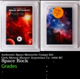 Authentic Space Meteorite Campo Del Cielo Meteor Shower Argentina Ca. 2200 BC Graded By INB