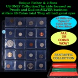 Unique Father & 2 Sons US ONLY Collection,The kids focused on Proofs and Dad on SILVER business stri