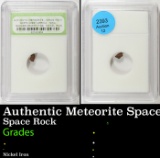 Authentic Meteorite Space Rock North West Africa, Sahara Desert Find Graded By INB