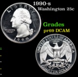 Proof 1990-s Washington Quarter 25c Grades GEM++ Proof Deep Cameo