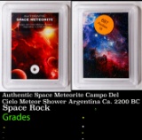 Authentic Space Meteorite Campo Del Cielo Meteor Shower Argentina Ca. 2200 BC Graded By INB