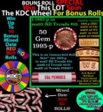 INSANITY The CRAZY Penny Wheel 1000’s won so far, WIN this 1995-p BU RED roll get 1-10 FREE
