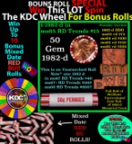 INSANITY The CRAZY Penny Wheel 1000’s won so far, WIN this 1982-d BU RED roll get 1-10 FREE