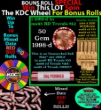 INSANITY The CRAZY Penny Wheel 1000’s won so far, WIN this 1998-d BU RED roll get 1-10 FREE