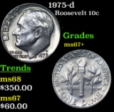 1975-d Roosevelt Dime 10c Grades Gem++ Unc