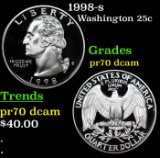 Proof 1998-s Washington Quarter 25c Grades GEM++ Proof Deep Cameo