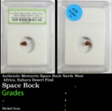 Authentic Meteorite Space Rock North West Africa, Sahara Desert Find Graded By INB