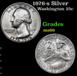 1976-s Silver Washington Quarter 25c Grades GEM+ Unc