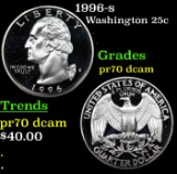 Proof 1996-s Washington Quarter 25c Grades GEM++ Proof Deep Cameo
