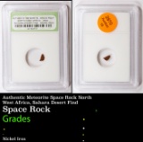 Authentic Meteorite Space Rock North West Africa, Sahara Desert Find Graded By INB
