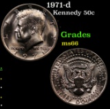 1971-d Kennedy Half Dollar 50c Grades GEM+ Unc
