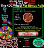 CRAZY Penny Wheel Buy THIS 2010-d solid Red BU Lincoln 1c roll & get 1-10 BU Red rolls FREE WOW
