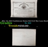 Mar. 10, 1863 Confederate States $50 Civil War Loan Bond Grades