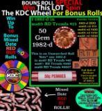 CRAZY Penny Wheel Buy THIS 1982-d solid Red BU Lincoln 1c roll & get 1-10 BU Red rolls FREE WOW