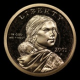 Proof 2001-s Sacagawea Dollar 1 Grades GEM++ Proof Deep Cameo