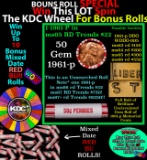 1-10 FREE BU RED Penny rolls with win of this 1961-p SOLID RED BU Lincoln 1c roll incredibly FUN whe