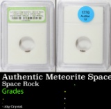 Authentic Meteorite Space Rock Campo Del Cielo Argentina, Discovered 1576 AD Graded By INB