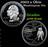 Proof 2002-s Ohio Washington Quarter 25c Grades GEM++ Proof Deep Cameo