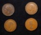 Group of 4 Coins, Great Britain Pennies, 1912, 1927, 1936, 1961 .