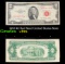 1953 $2 Red Seal United States Note Grades vf+
