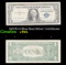 1957B $1 Blue Seal Silver Certificate Grades vf+