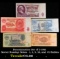 Denomination Set of 5 1961 Soviet Russian Notes - 1, 3, 5, 10, and 25 Rubles