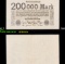 1923 Weimar Germany 200,000 Marks Hyperinflation Banknote P# 100 Grades Choice AU