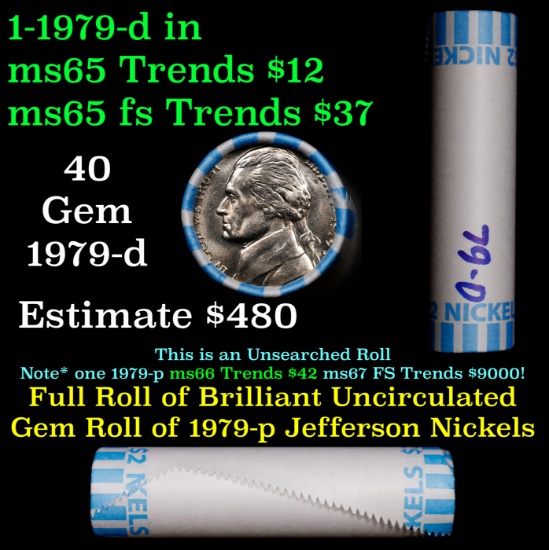 INSANITY The CRAZY Nickel Wheel 1000’s won so far, WIN this 1979-d BU Roll get 1-5 free OBW