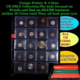 Unique Father & 2 Sons US ONLY Collection,The kids focused on Proofs and Dad on SILVER business stri