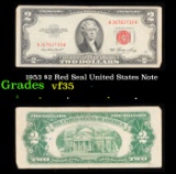 1953 $2 Red Seal United States Note Grades vf++