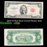 1953 $2 Red Seal United States Note Grades vf++