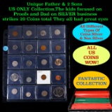 Unique Father & 2 Sons US ONLY Collection,The kids focused on Proofs and Dad on SILVER business stri