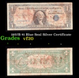 1957B $1 Blue Seal Silver Certificate Grades vf, very fine
