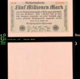 1923 Weimar Germany 5 Million Marks Hyperinflation Banknote P# 105 Grades Choice AU/BU Slider