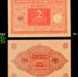 1920 Germany (Weimar) 2 Marks Banknote P# 59 Grades Choice CU