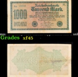 1922 Weimar Germany 1000 Marks Hyperinflation Banknote P# 76 Grades xf+
