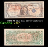 1957B $1 Blue Seal Silver Certificate Grades vf, very fine