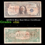 1957B $1 Blue Seal Silver Certificate Grades vf, very fine