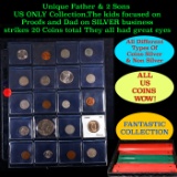 Unique Father & 2 Sons US ONLY Collection,The kids focused on Proofs and Dad on SILVER business stri
