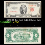 1953B $2 Red Seal United States Note Grades vf++