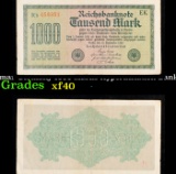 1922 Weimar Germany 1000 Marks Hyperinflation Banknote P# 76 Grades xf